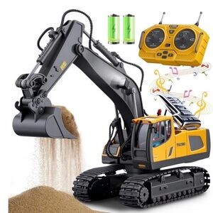 THE CUTEST!!! Remote Control Miniture Excavator Toy - Yellow and Black